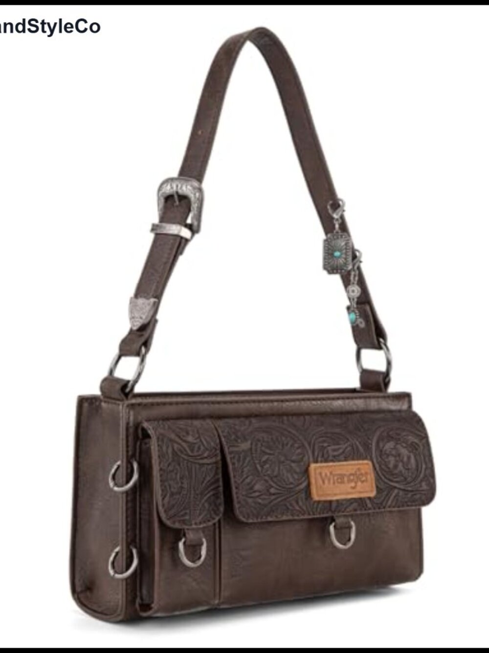 Y2K Western Mini Satchel Shoulder Bag with Detachable Charms